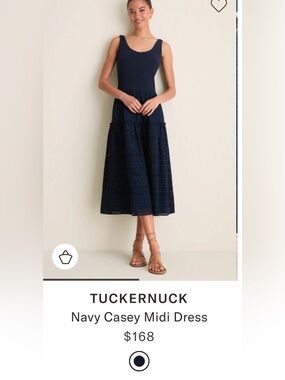 Tuckernuck Navy Casey Midi Dress